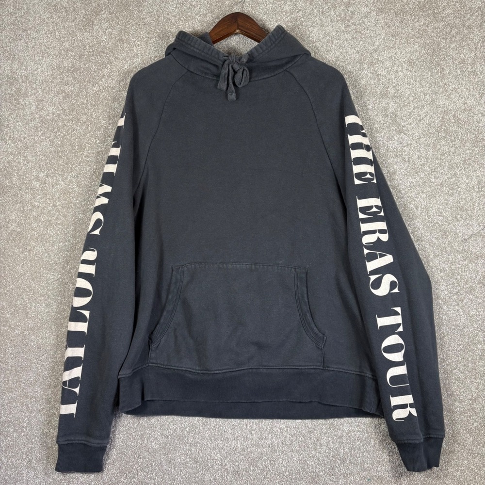 Taylor Swift The Eras Tour Hoodie Charcoal Grey Graphic Pullover Concert Merch